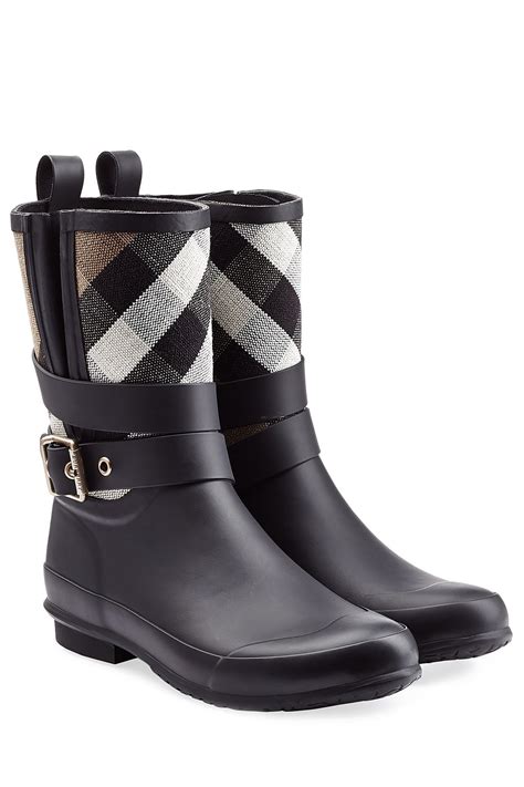 burberry women black ankle boots|Burberry rain boots for women.